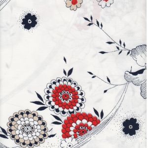 B0021 různé květy a abstrakce na bílé