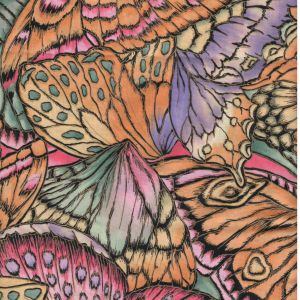 RF0051 Motýlí křídla, světlé barvy